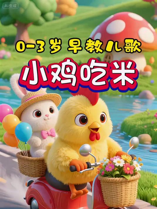 聪明宝宝都在听的早教启蒙儿歌《小鸡吃米》