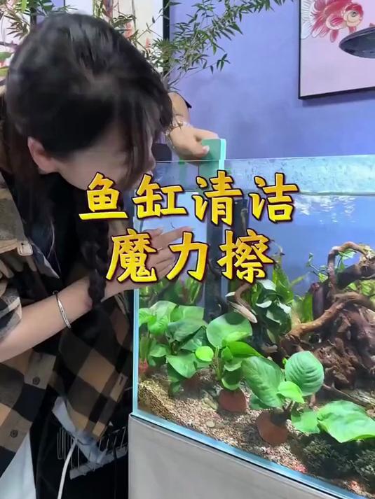 鱼缸除水垢擦魔力擦清洁内壁玻璃水痕水渍神器无死角不伤缸