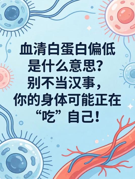 血清白蛋白偏低是什么意思？别不当回事，你的身体可能正在“吃”自己！