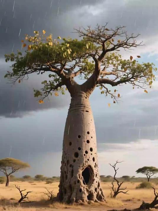 为什么猴面包树的木质疏松且能储存数吨水分?