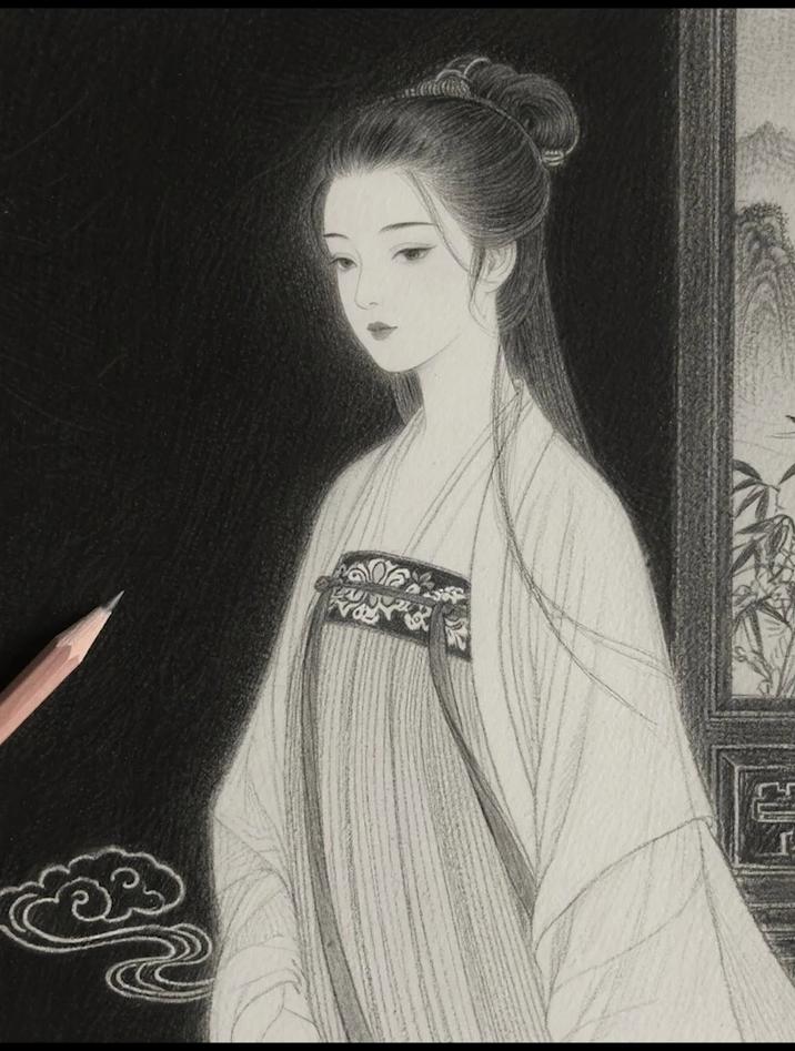 铅笔画古风如何画