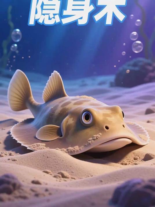 比目鱼的沙地隐藏术