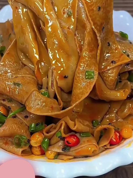荞麦面皮麻酱味红油面皮劲道非油炸干拌面