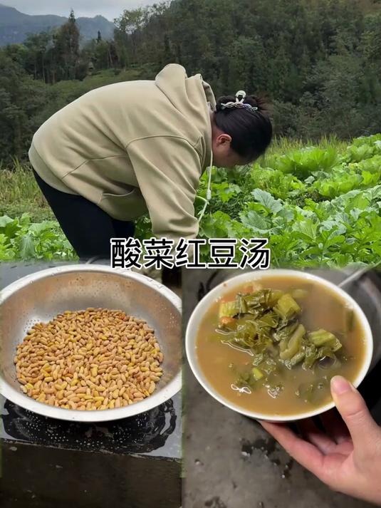 期待已久的酸菜红豆汤终于安排上了