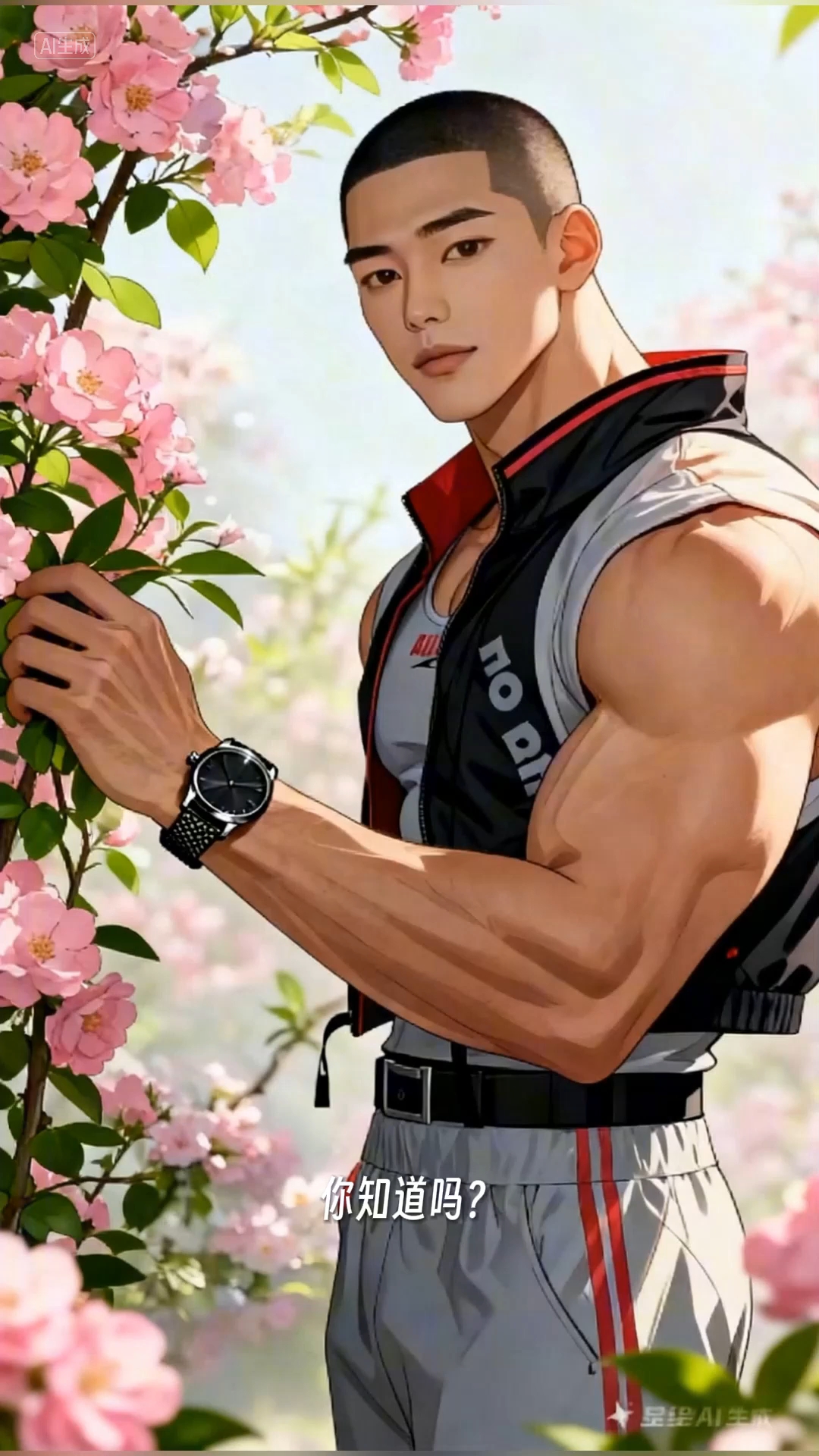 肌肉猛男帅哥壁纸集锦休闲好时光 花与春天