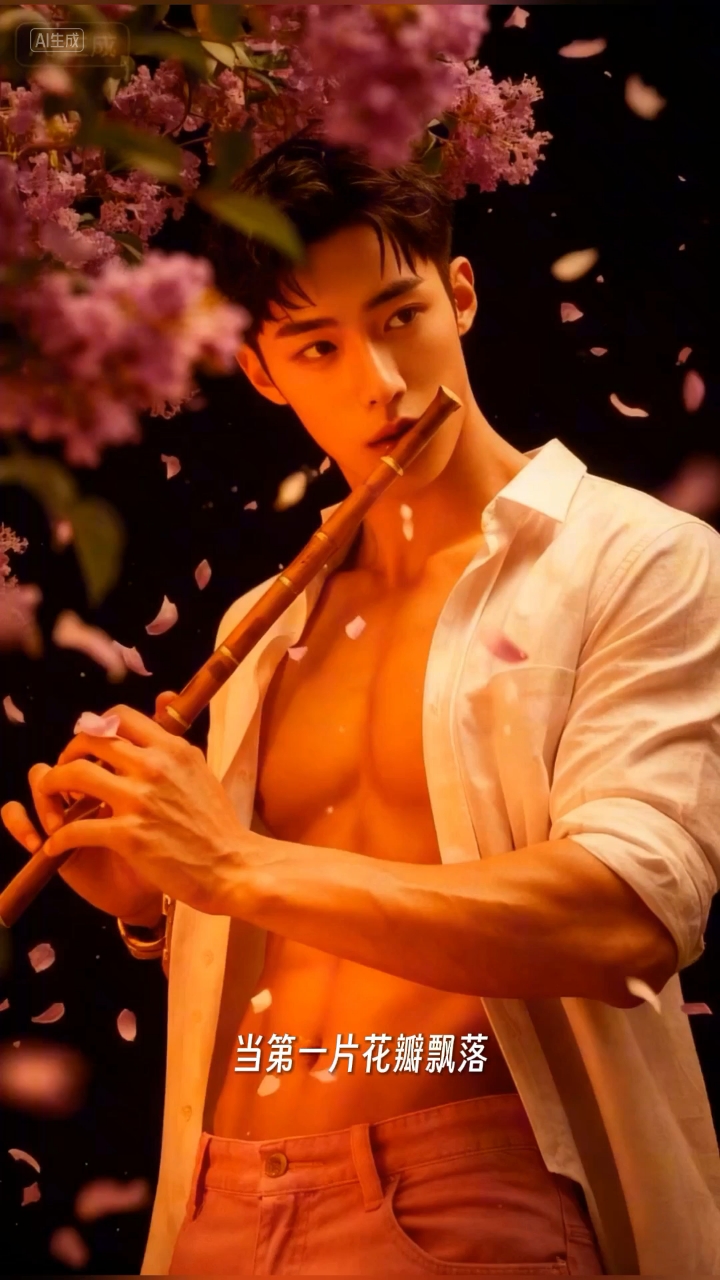 肌肉猛男帅哥壁纸集锦休闲好时光 花与少年