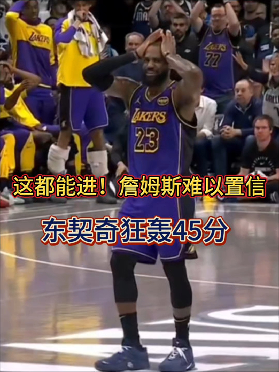 这是什么神仙进球!詹姆斯被东契奇惊出呐喊表情包