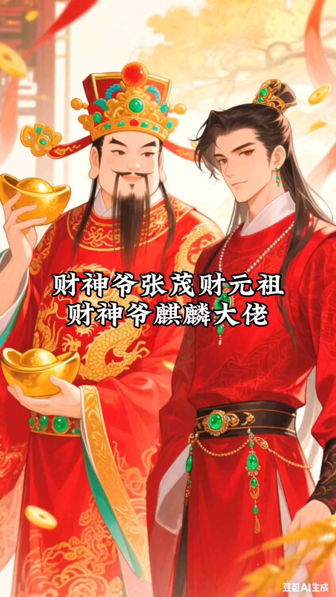 #财神爷张茂财元祖##财神爷麒麟##高清壁纸美图分享#