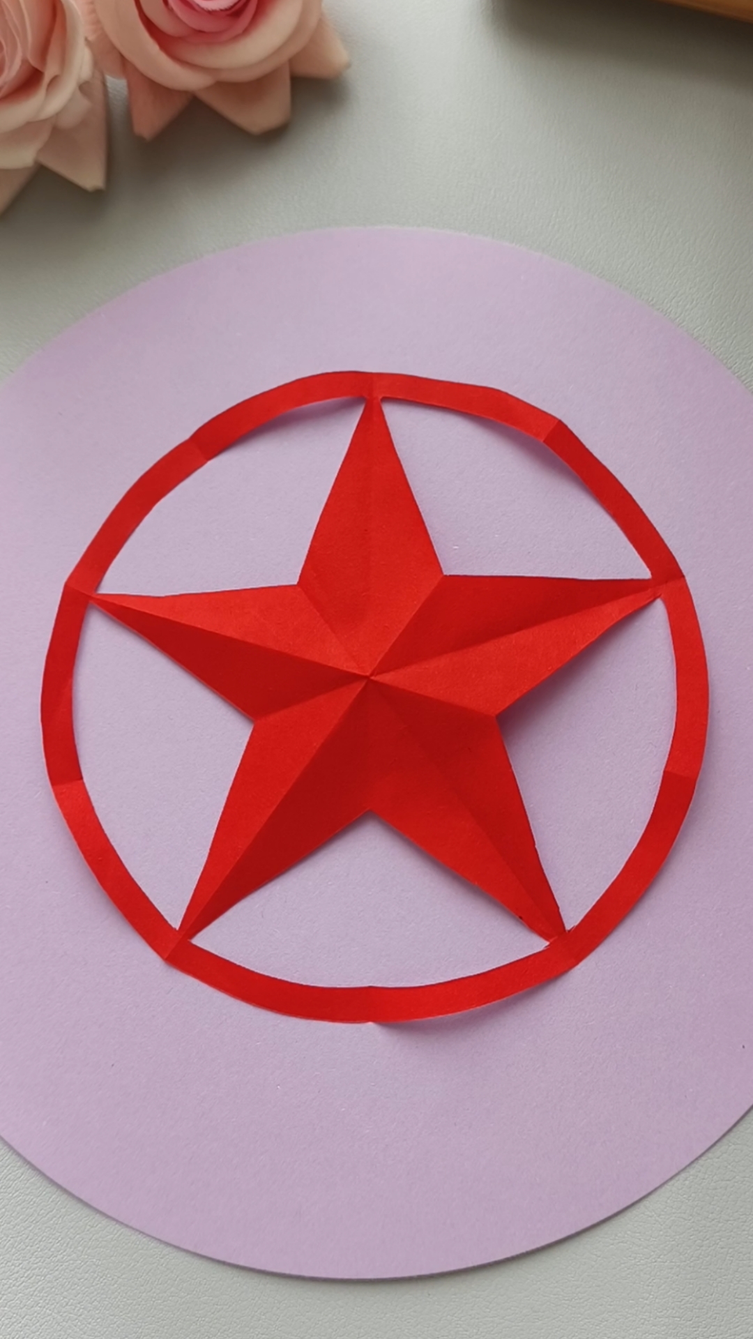 国庆节必学剪纸!两刀剪出团圆五角星!