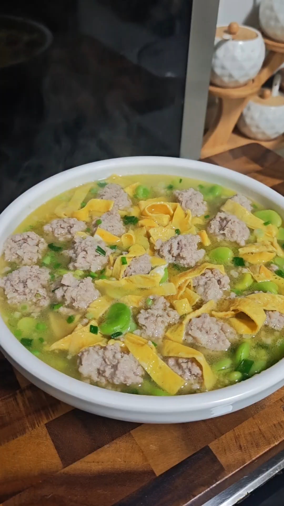 #新大陆计划# 豆瓣肉圆汤,鲜