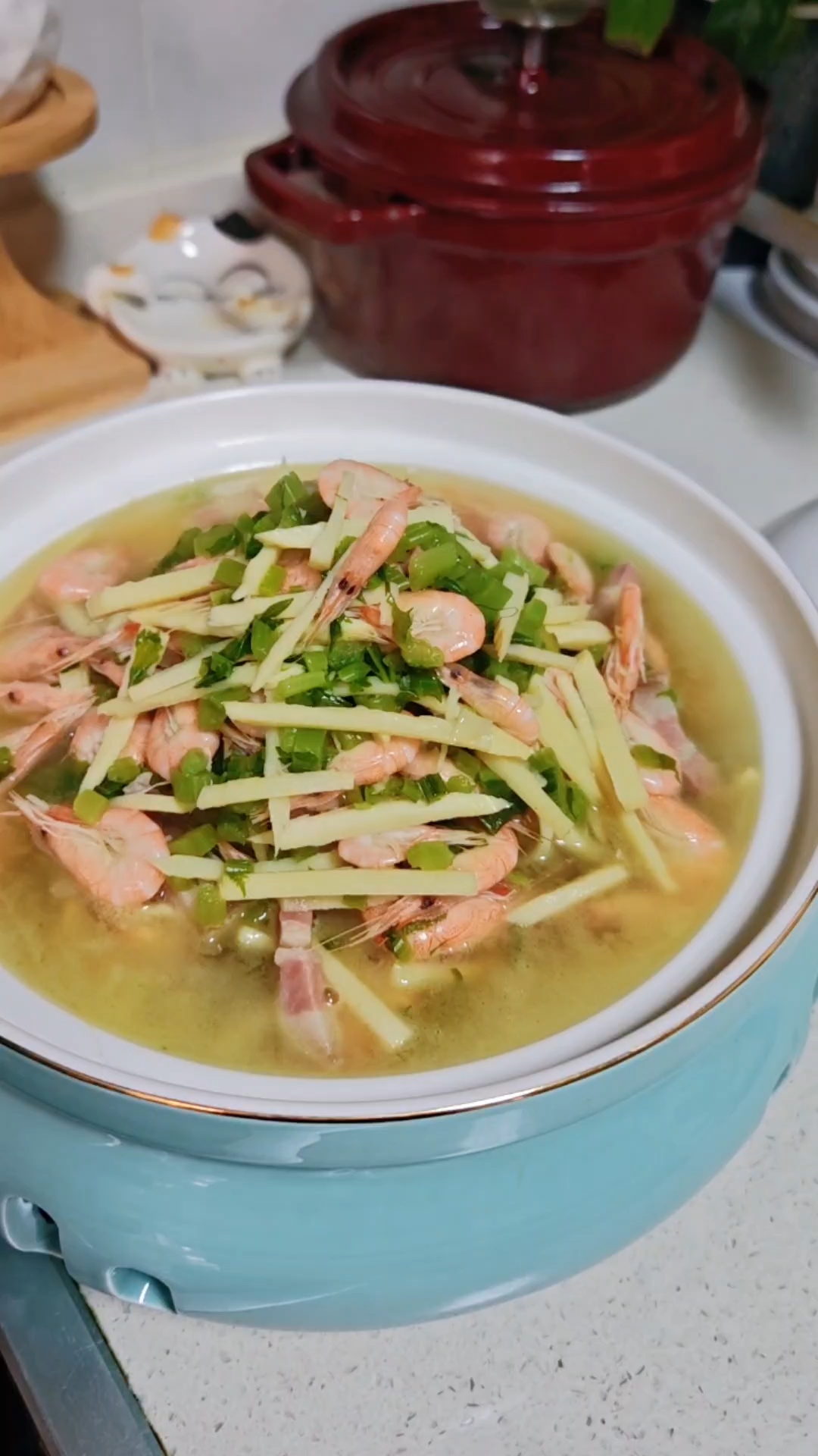 冬笋咸菜白米虾,又鲜掉眉毛啦