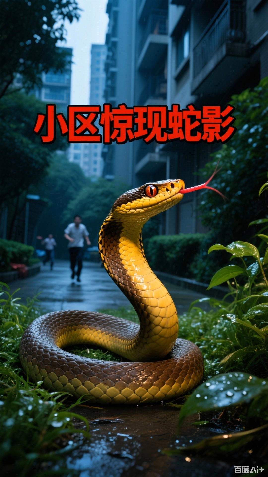 小区惊现蛇影,物业如此回应