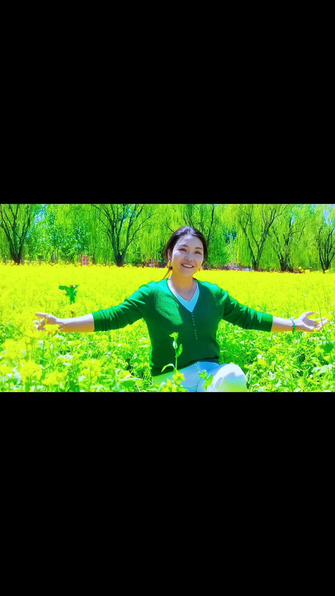 油菜花田。