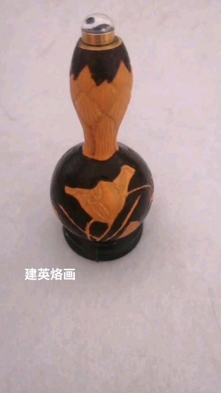荷花，非遗压花烙画，建英烙画