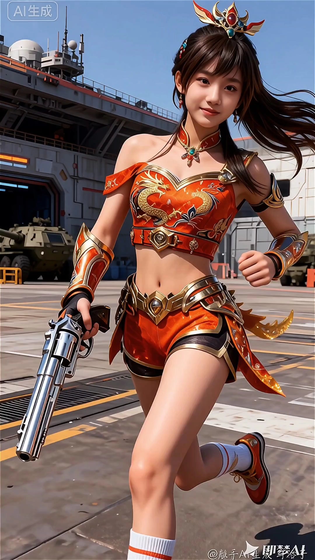 如果花木兰来到吃鸡现场 #花木兰cos #女角色cos #真