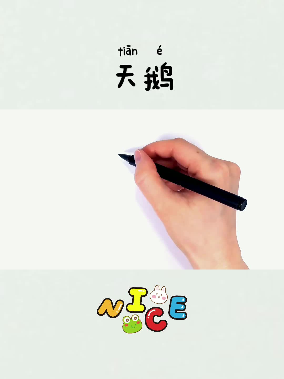 儿童简笔画:天鹅