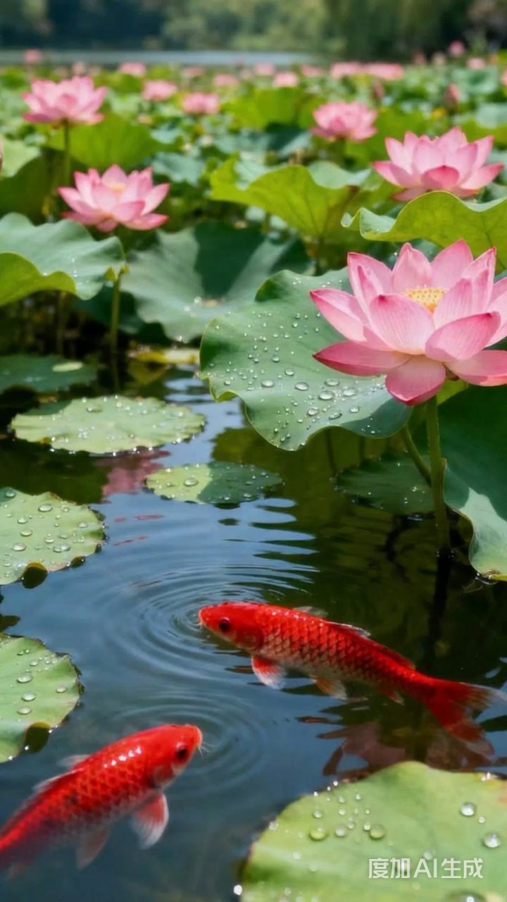 锦鲤摆尾招财进家门