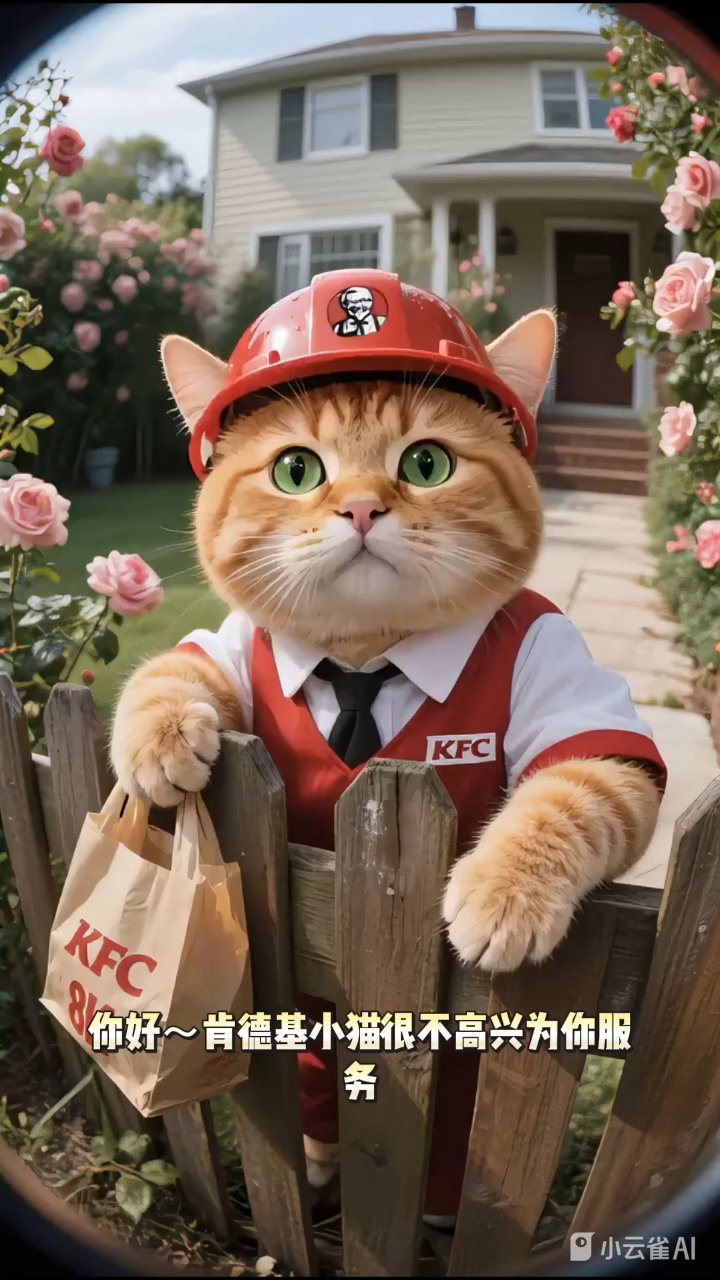 肯德基小猫送餐记:快开门呀!