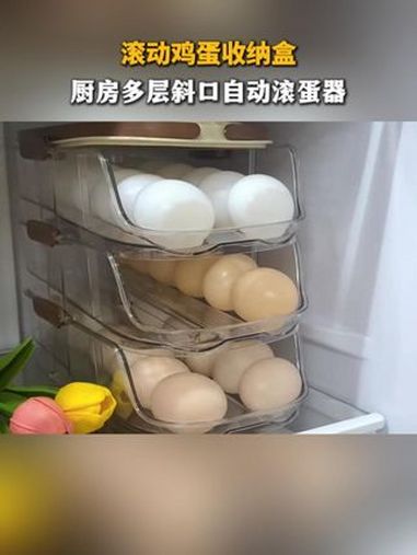 妈呀,这个鸡蛋收纳盒太好用了 鸡蛋收纳盒 鸡蛋盒 滚蛋式鸡蛋收纳盒