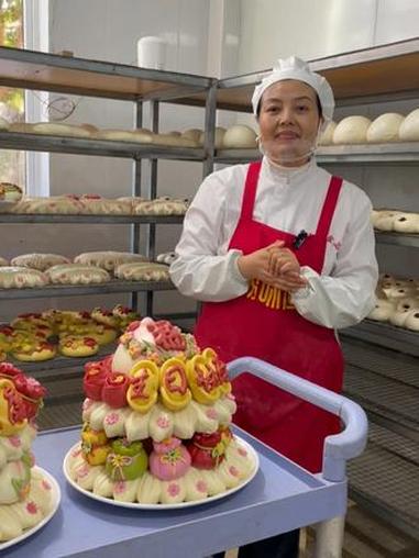 你见过这样的中式寿糕吗 面食 王哥庄大馒头