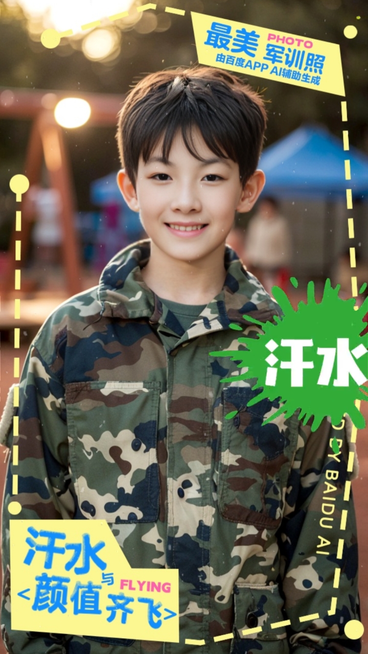 小孩哥的军训照片