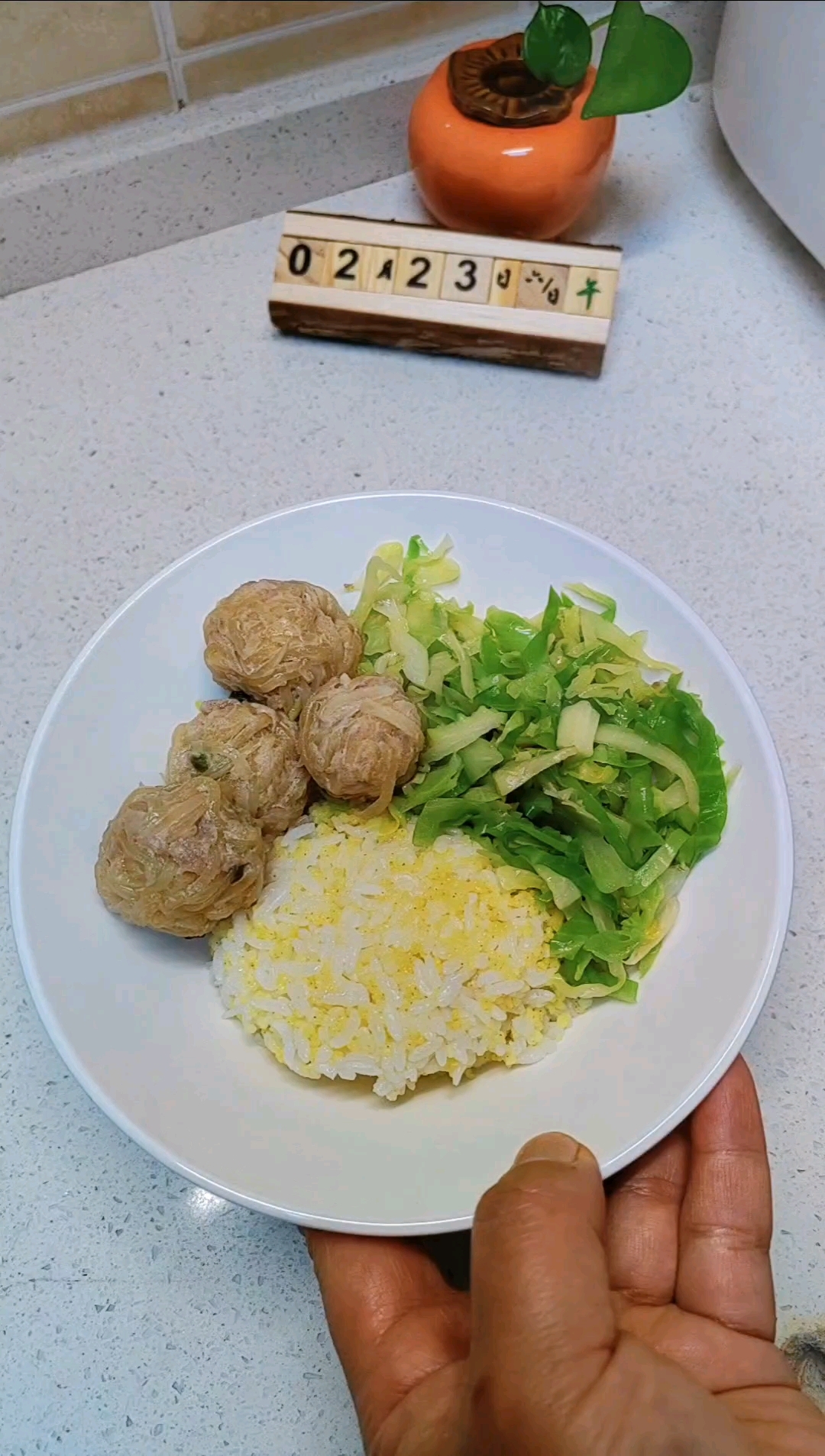 减肥的第16天～打卡减脂午餐,清蒸萝卜肉圆子鲜美又低卡