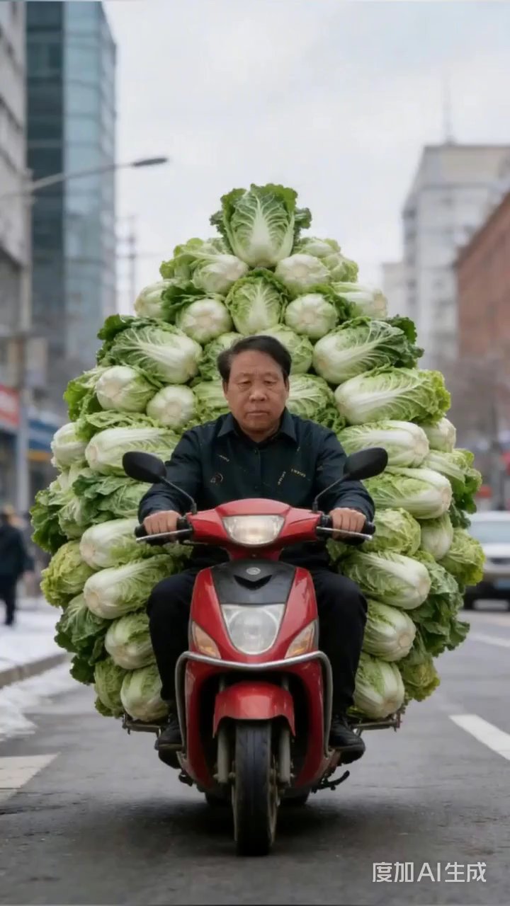 蔬菜车，城市里的绿色移动风景