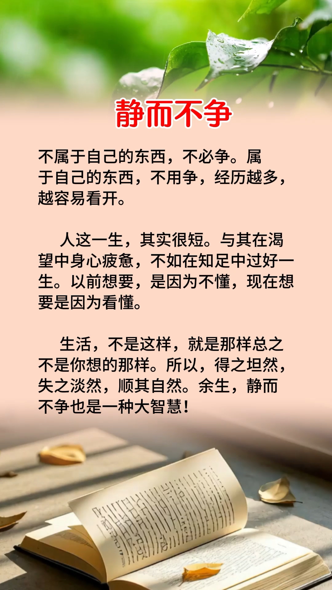 #人生感悟语录# #静心养性# #佛系生活#