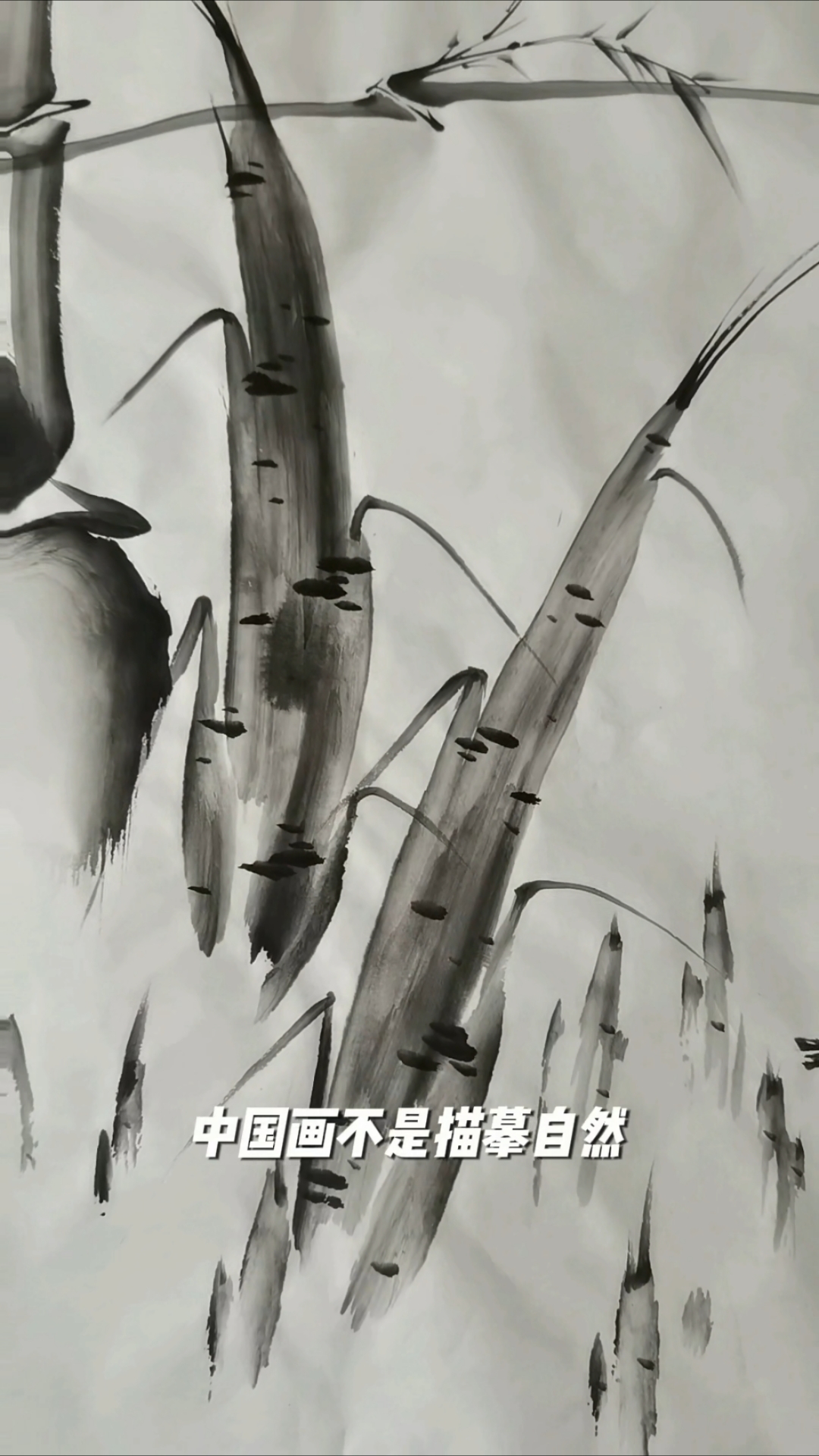 中国画的最高境界是写意,代表中国画的语言是写意。#写意墨竹#