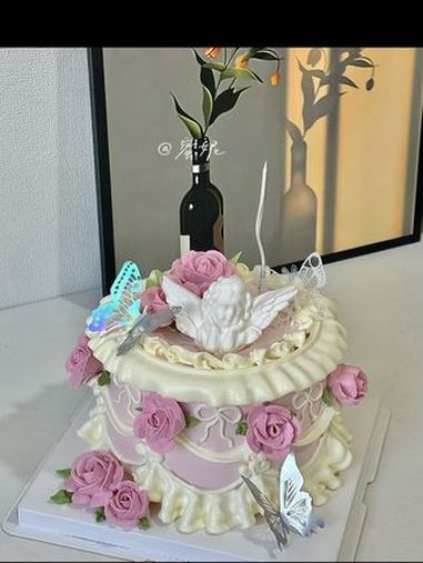 生日蛋糕裱花教程 人气蛋糕推荐 抖音网红蛋糕 蛋糕 视频同款花嘴左下角