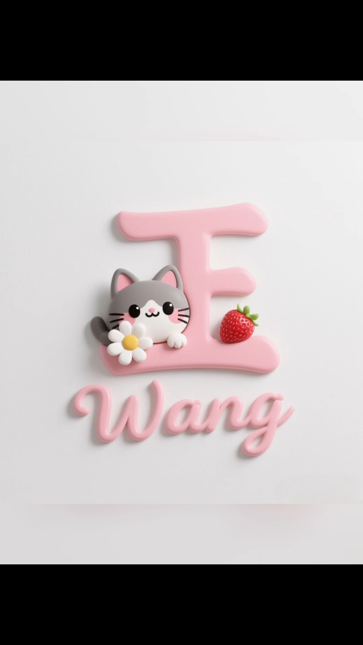 软萌可爱小猫姓氏头像