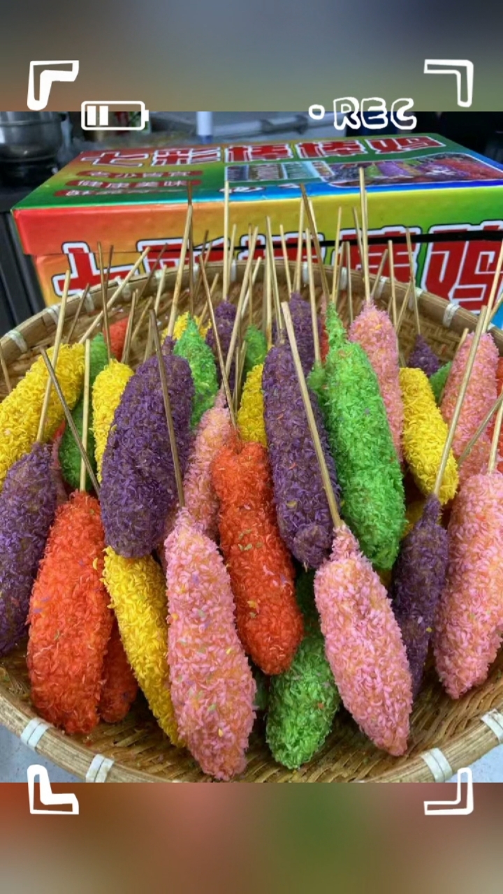 纯手工制作七彩棒棒鸡