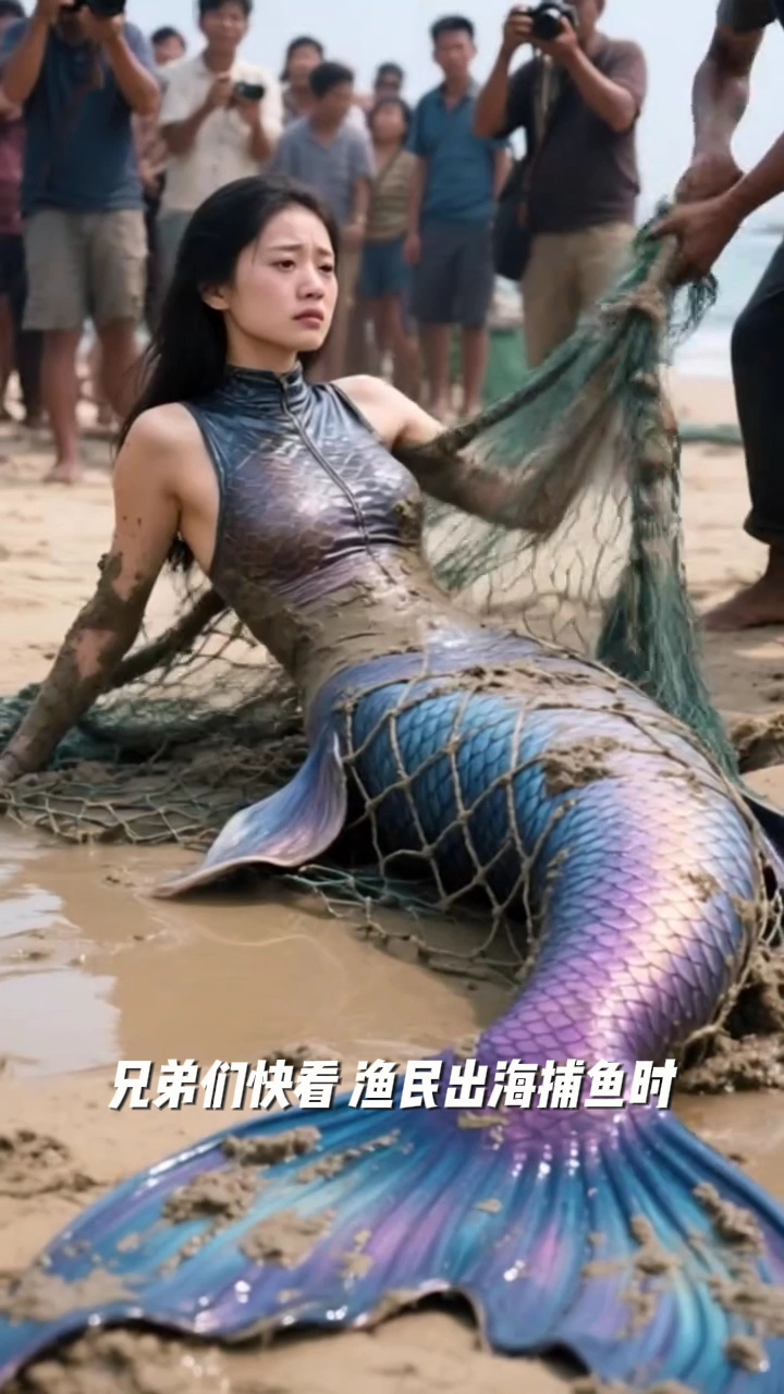 这被渔民们捕到,原来是一条美人鱼