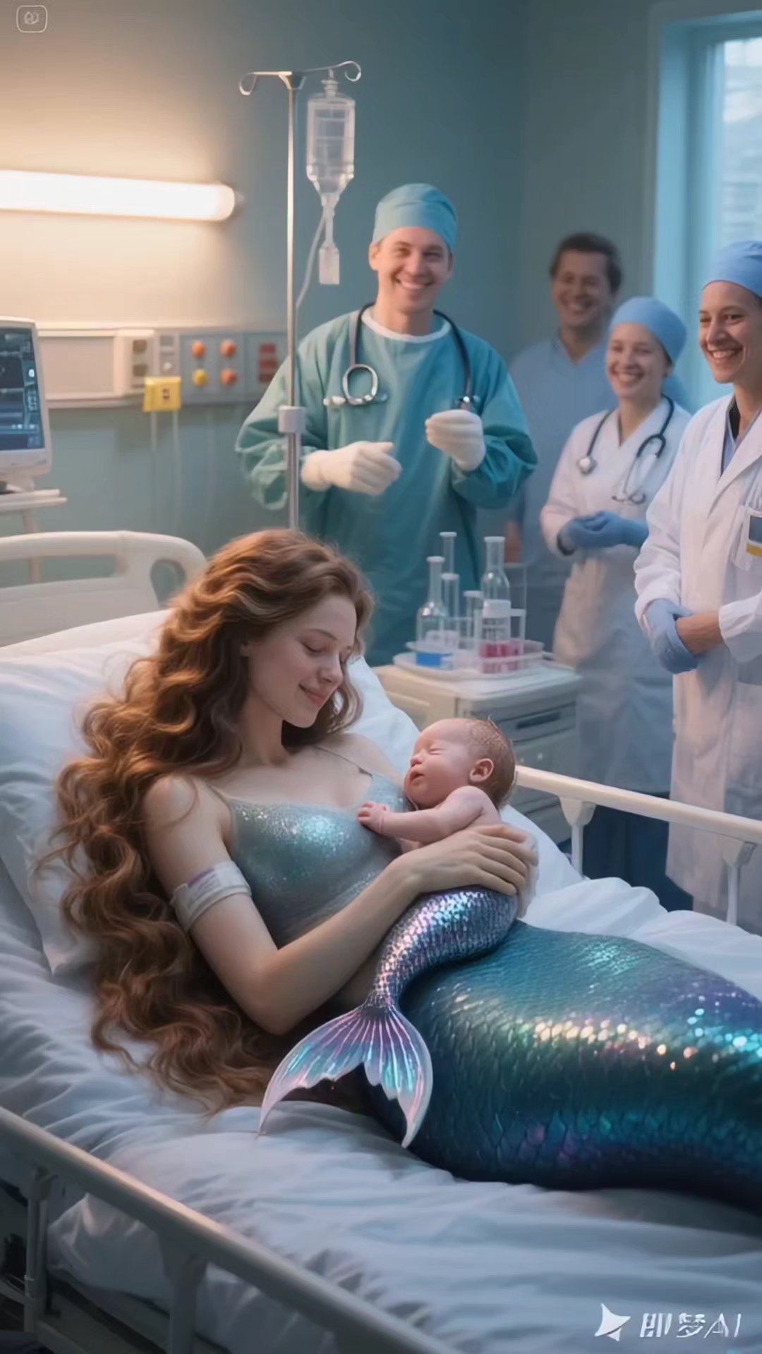 这美人鱼生小宝宝了你有见过吗