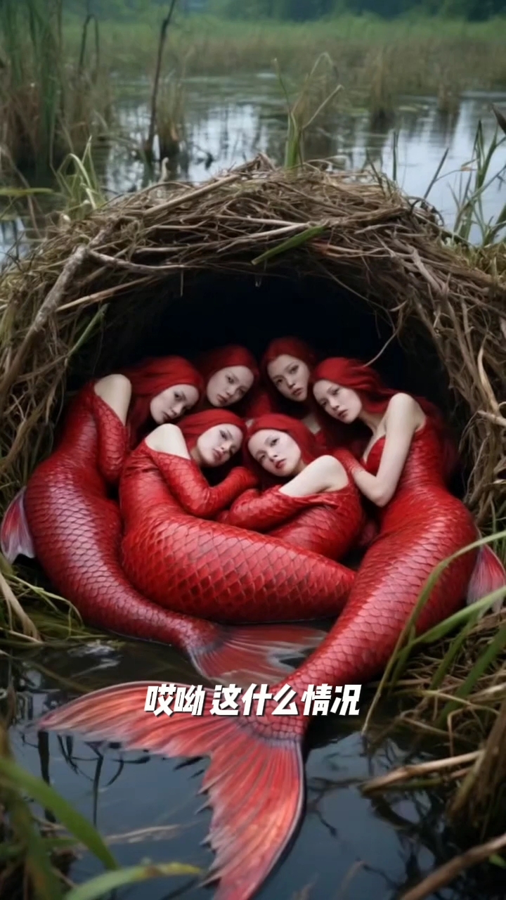 这一窝红色美人鱼见过吗