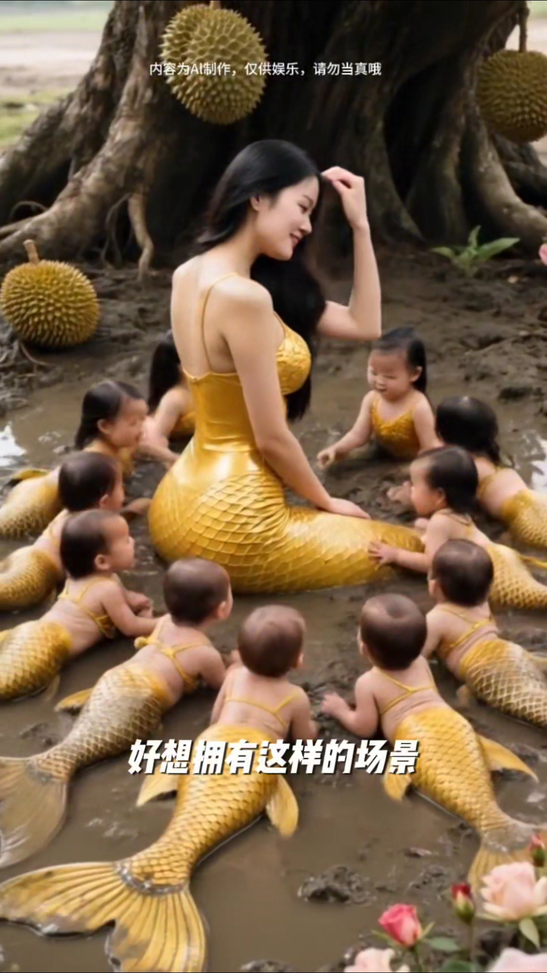 我的天呐,这美人鱼也太漂亮了,生下这么多小宝宝