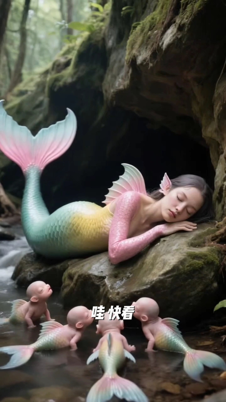 这美人鱼也太漂亮了,生下的小宝宝