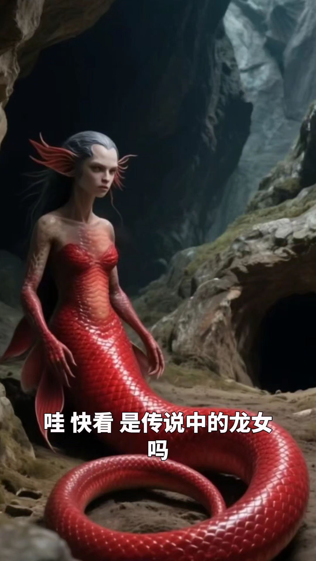 这是一条美人鱼,尾巴很长
