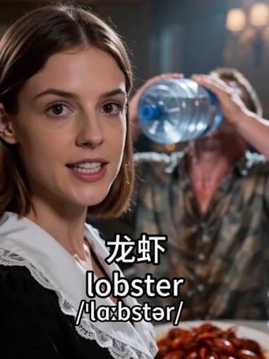 龙虾的英语单词竟然是“辣不死他”#英语单词速记 #每天学习英语一点点 #趣味英语 #邪修英