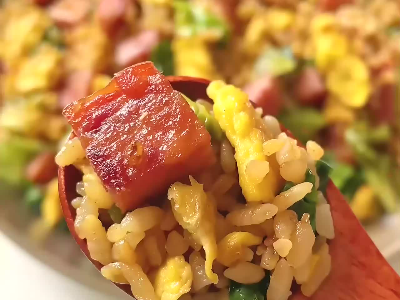 生菜午餐肉炒饭分享给大家