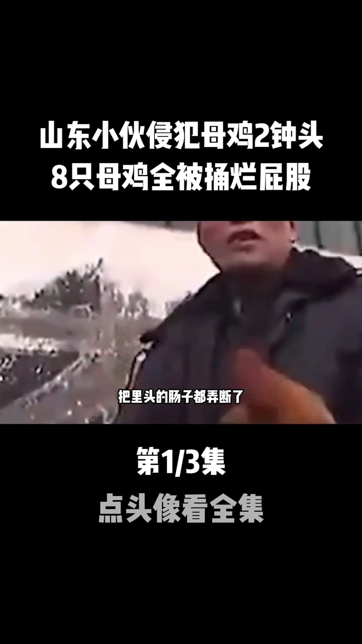 山东小伙侵犯母鸡2小时,8只母鸡全被弄死