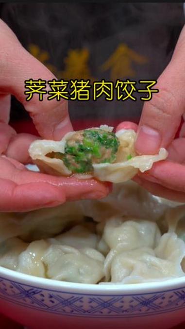 荠菜猪肉饺子 鲜香美味的荠菜饺子#美食