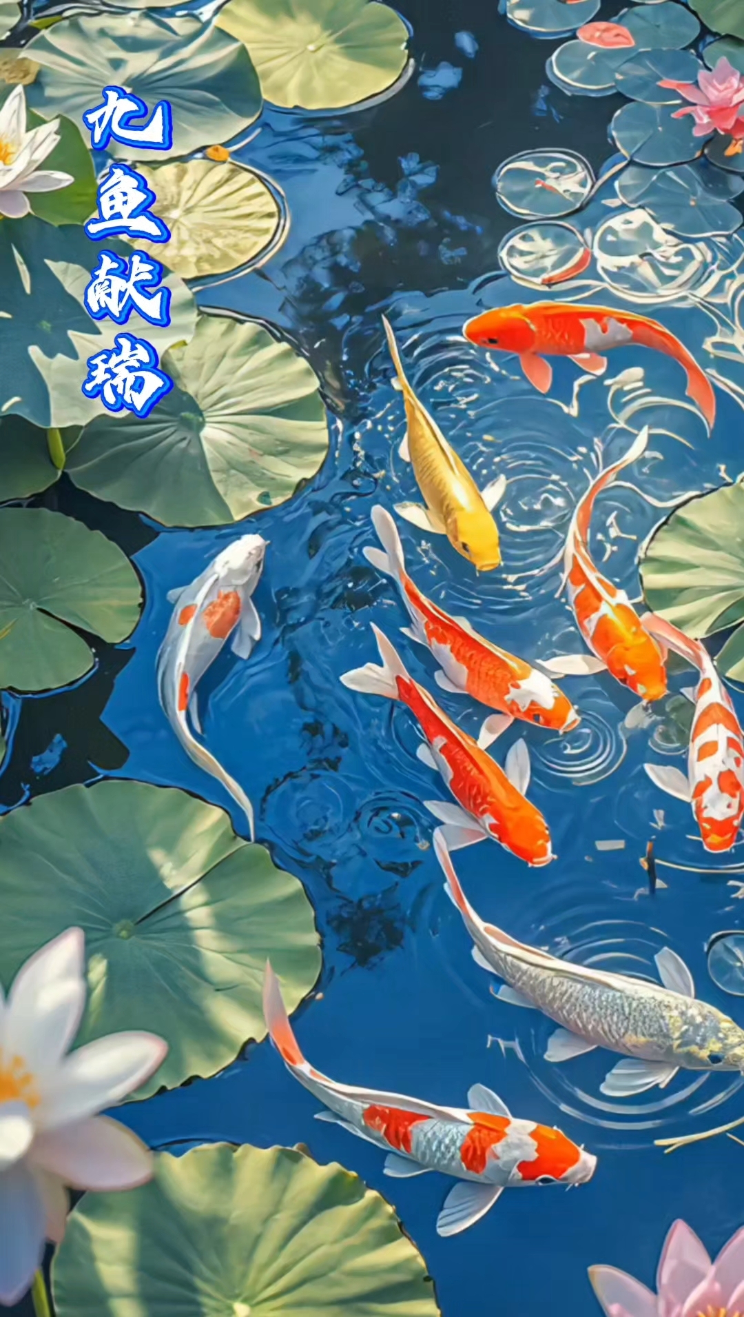 九鱼献瑞,连年有余。