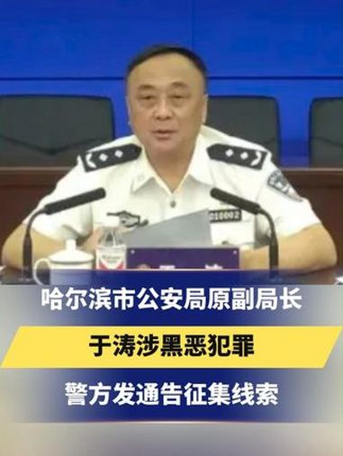 哈尔滨市公安局原副局长于涛涉黑恶犯罪警方发通告征集线索 涉黑恶 征集线索 于涛