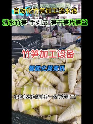 自动化竹笋加工设备,竹笋多连蒸煮锅 99%的竹笋加工厂都想提高竹笋加工的产能,减少成本,采