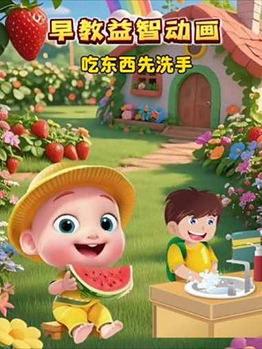 早教益智动画:吃东西先洗手 超级宝贝jojo 养成好习惯 早教益智动画片 儿童动画片0-3