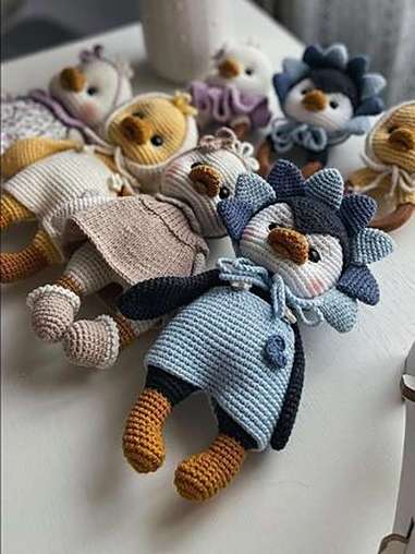 白鹅,鸭子,企鹅～手工 玩毛线 毛线编织 手工diy 爱生活爱编织