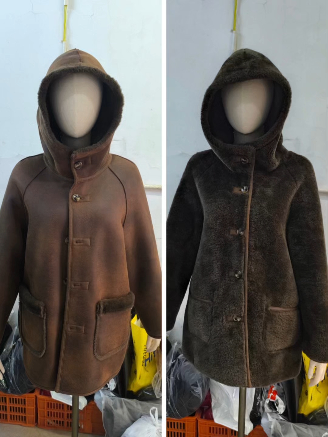 皮毛一体帽子改小