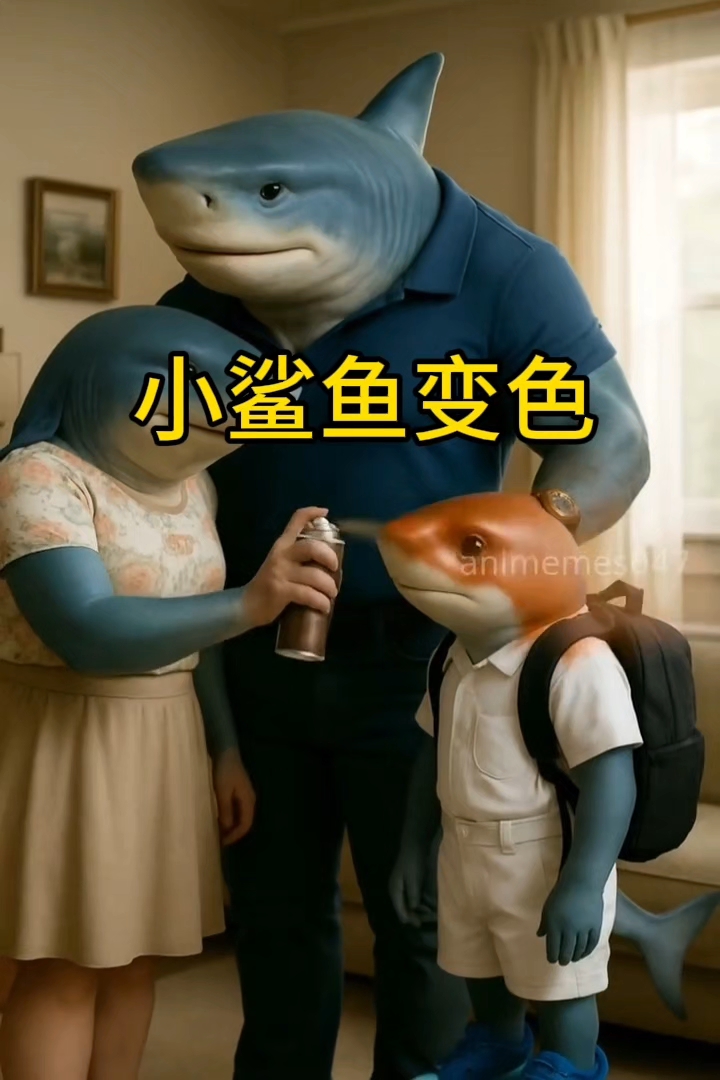 小鲨鱼变色