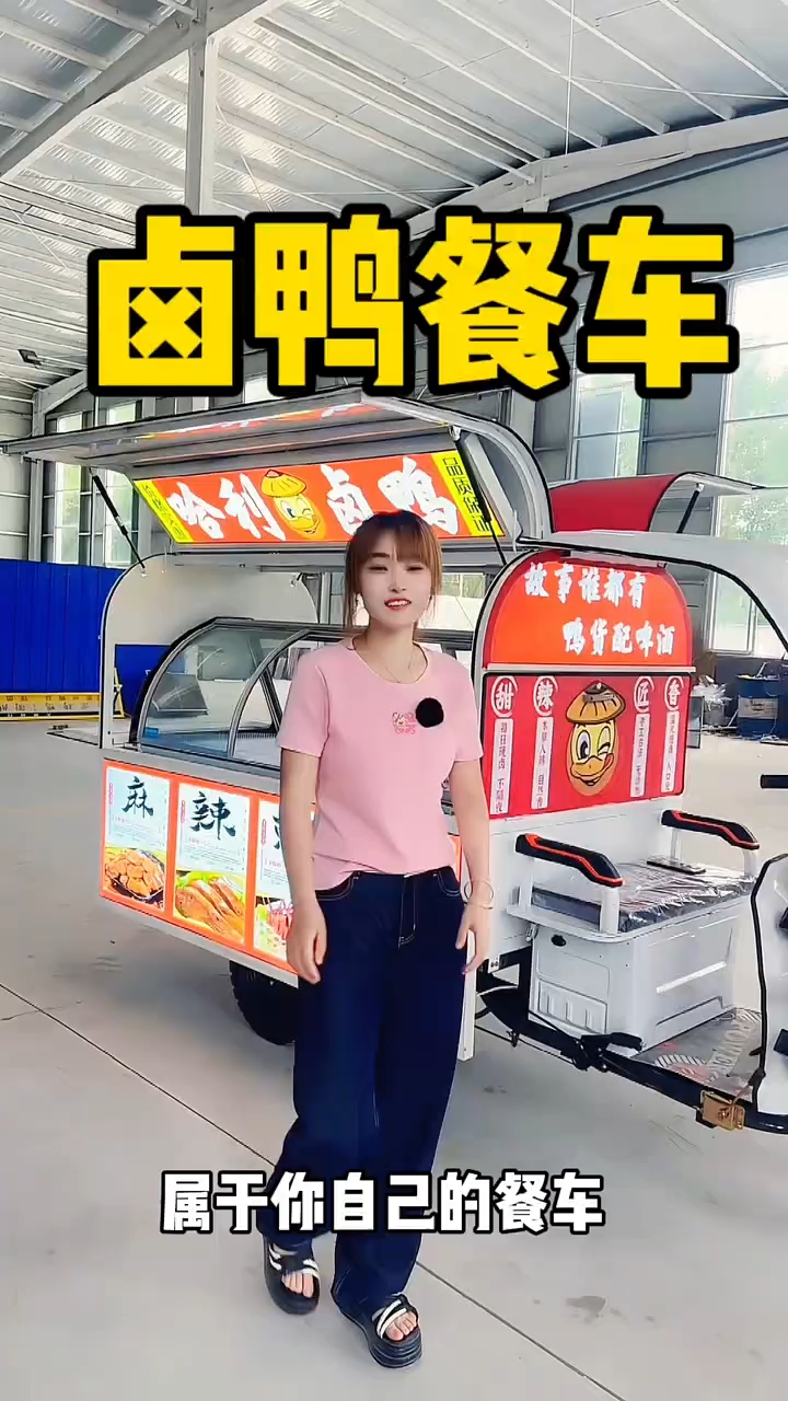 卤味带冰箱的摆摊车确实不错就是价格有点小贵